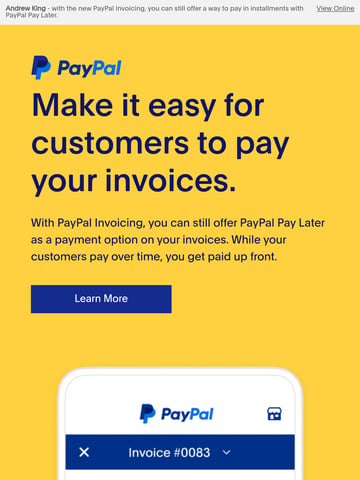 PayPal Email Design Thumbnail Preview