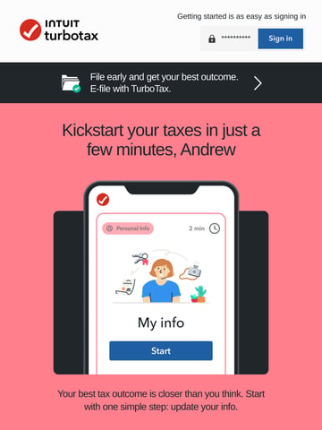 TurboTax Email Design Thumbnail Preview