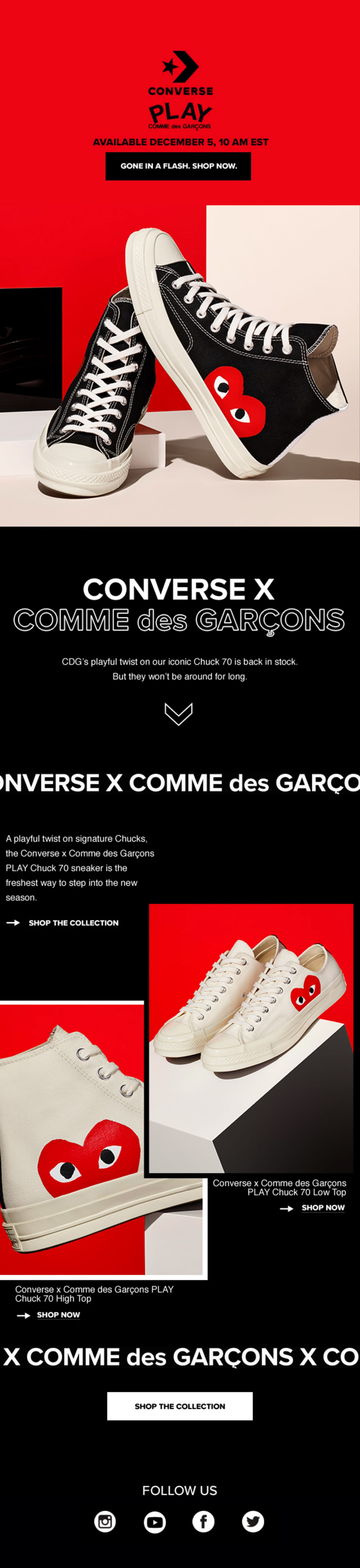 Back to PLAY: Converse x Comme des Garçons Email Screenshot