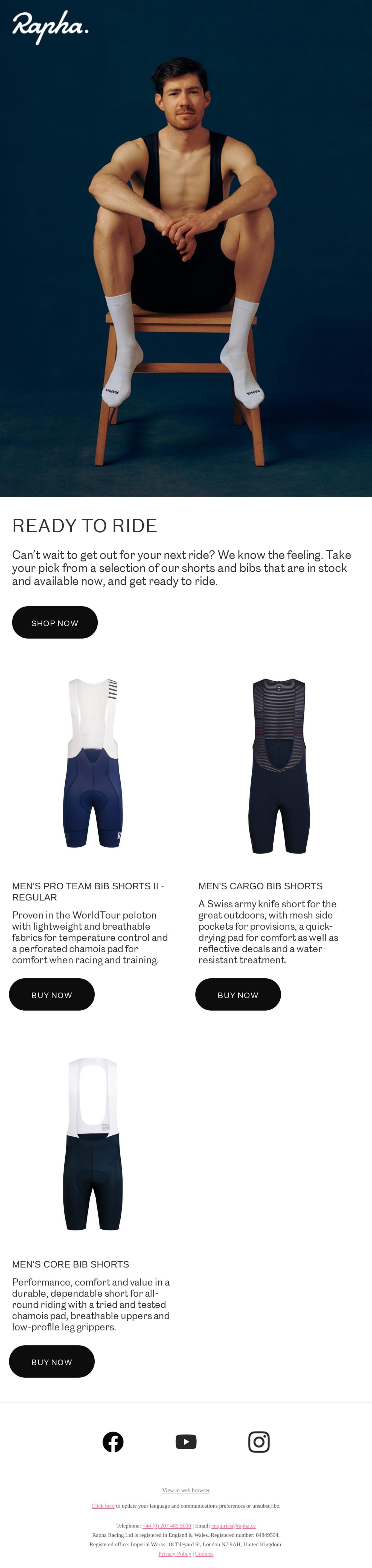 Our favourite bib shorts – In stock now Email Screenshot